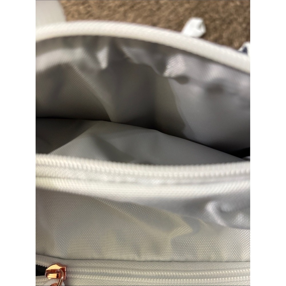 Adidas Classic 3S 5 Laptop Backpack White Rose Gold 19" Travel School GIFT NEW - Picture 6 of 10